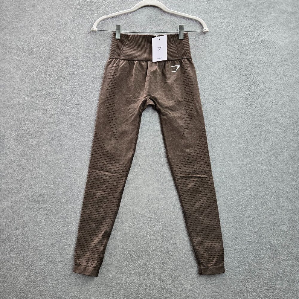 Gymshark Womens Leggings S Brown Vital Seamless 20 Body Fit‎ Nylon Elastane NWT